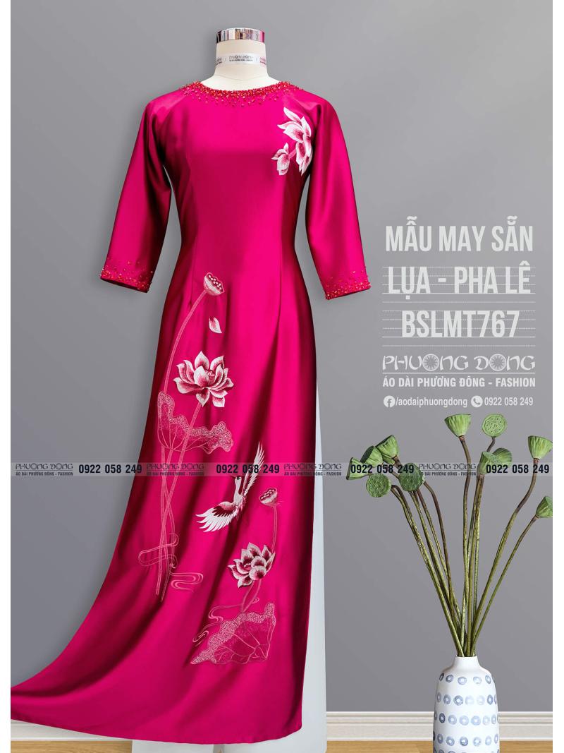 Áo Dài Bà Sui Lụa Thêu Kết Pha Lê BSLMT767